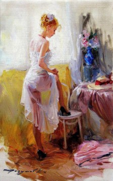 Jeune Femme a sa Toilette Impresionista Pinturas al óleo